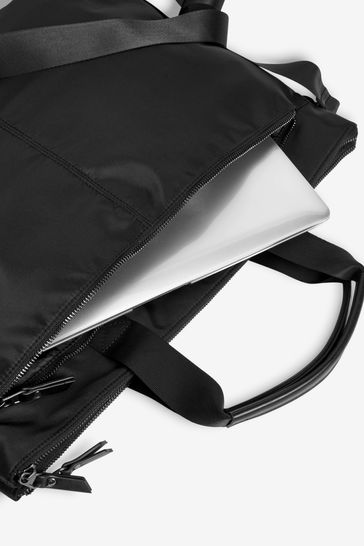 Black Laptop Tote Handbag