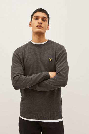 Lyle & Scott Crew-Neck Cotton Merino Jumper