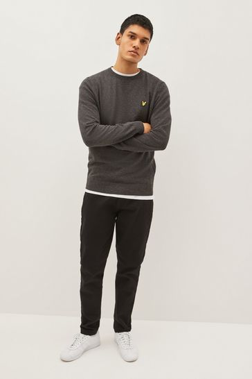 Lyle & scott crew neck cotton merino jumper outlet