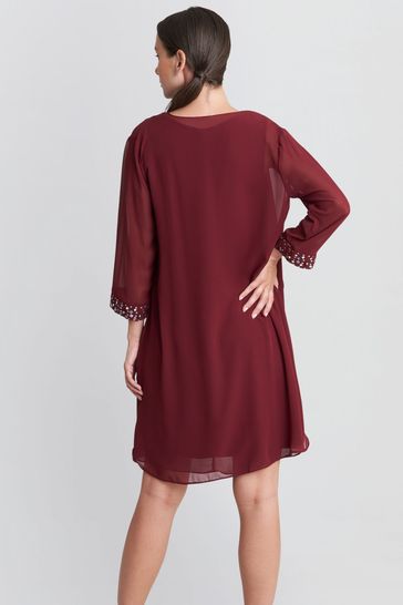 Red chiffon jacket clearance