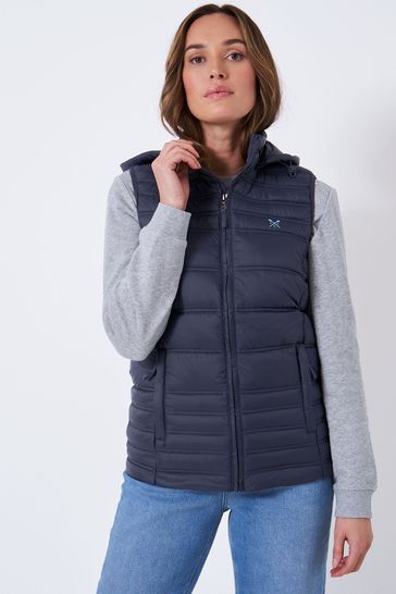 Crew Clothing Blue Quilted Lightweight Gilet