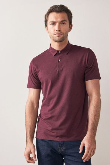 Burgundy Red Short Sleeve Polo Shirt