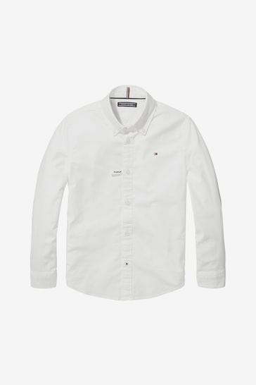 Tommy Hilfiger White Stretch Oxford Shirt