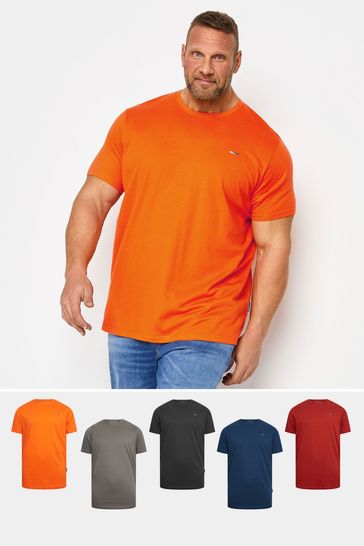 BadRhino Big & Tall Black Short Sleeve T-Shirts 5 Pack