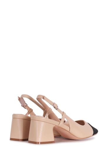 Buy Linzi Natural Freya Close Toe Court Shoes from Next Luxembourg