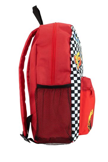 Vans realm racing red & checkerboard flame backpack 2025