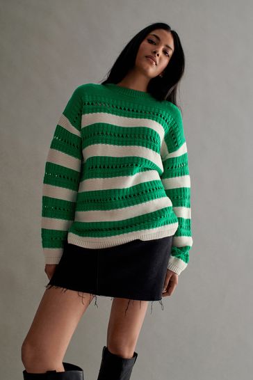 Green striped jumper outlet