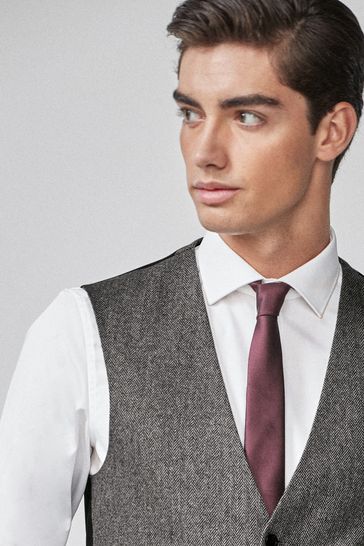 Mens grey herringbone hotsell waistcoat
