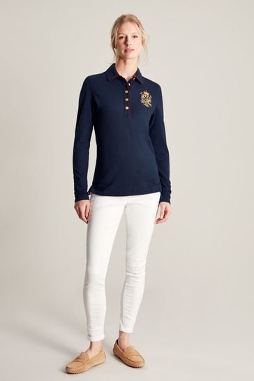 Buy Joules Ashley Blue Long Sleeve Polo Shirt from Next USA