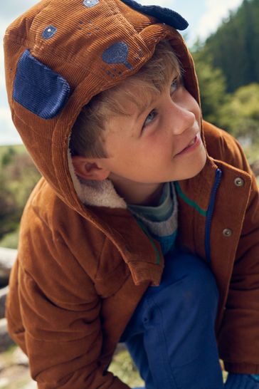 Buy Boden Brown Novelty Padded Coat from Next Denmark