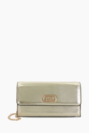 Dune London Gold Sapphire Branded Phone Cross-Body Bag