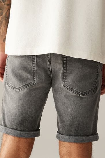 Grey skinny shorts deals