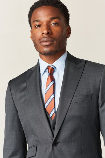 Mens charcoal slim fit suit deals