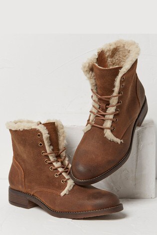 borg lined boots womens