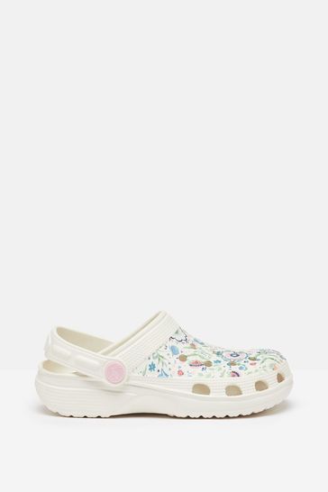 Joules Jnr Poole Cream EVA Printed Clogs