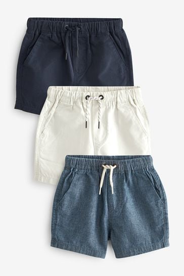 Classic Blues Pull On Shorts 3 Pack (3mths-7yrs)