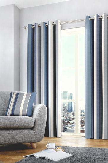 Blue eyelet sale curtains