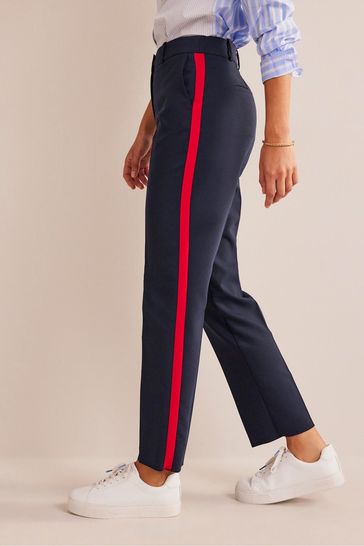 Buy Boden Blue Ground Petite Kew Side Stripe Trousers from Next Bahrain