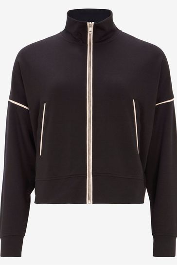 Mint velvet black long hotsell zip sweatshirt