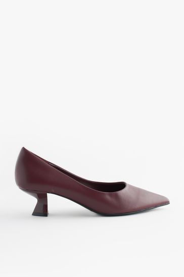 Buy Burgundy Extra Wide Fit Forever Comfort Kitten Heel Court Shoes from Next Bahrain