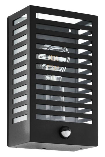 Eglo Black Alamonte 3 Caged Exterior Wall Light