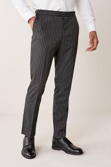 Buy Charcoal Grey Slim Fit Morning Suit Trousers from Next Luxembourg