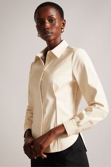 Fake shop leather blouse