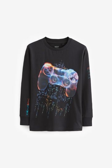 Black and blue sales graphic tee