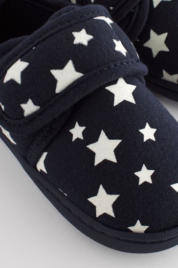 Buy Navy Glow in the Dark Star Touch Fastening Cupsole Print