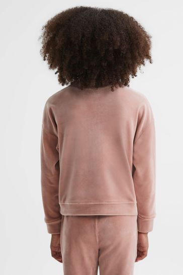 Pink top velvet jumper