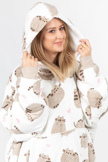 Buy Vanilla Underground White Pusheen Cat Ladies Blanket Hoodie from Next Netherlands