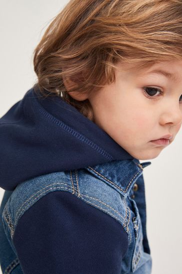 Blue denim hot sale bomber jacket