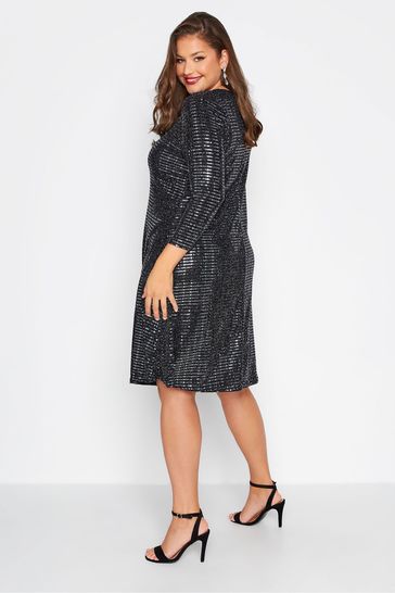 Black swing store dress plus size