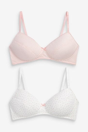 Pink/White 2 Pack First Trainer Bras