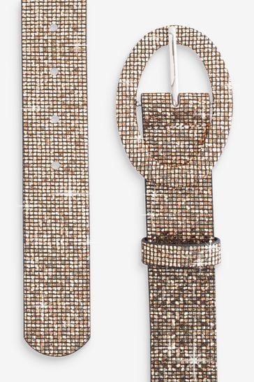 Buy Gold Sparkle Cover Buckle Regular Belt from Next Ireland