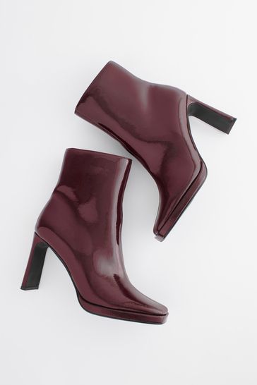 Next burgundy boots sale