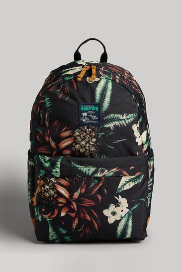 Superdry Black Printed Montana Backpack