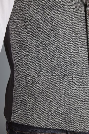 Grey Signature Harris Tweed Waistcoat