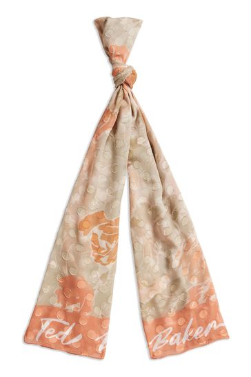 Ted Baker Pink Alanny Floral Printed Long Scarf