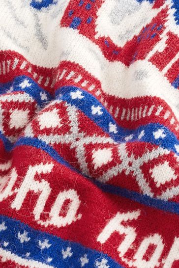 Red blue and white jumper on sale