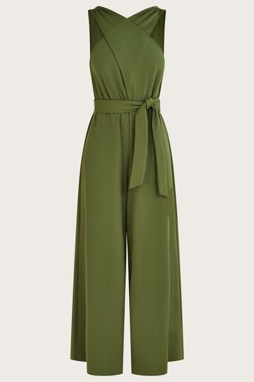 Buy Monsoon Green Jersey Smart Cross over Jumpsuit from Next