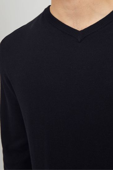 Next black shop v neck jumper