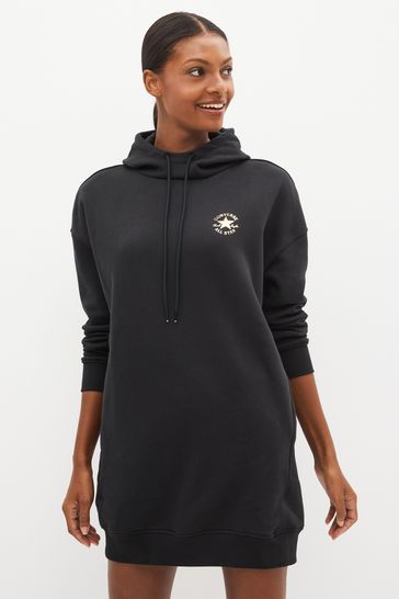 Buy Converse Black All Star Shine Hoodie Dress from Next Luxembourg