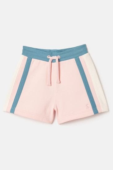 Joules Pippa Pink Colour Block Jersey Shorts