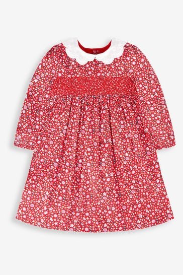 Girls red floral dress new arrivals