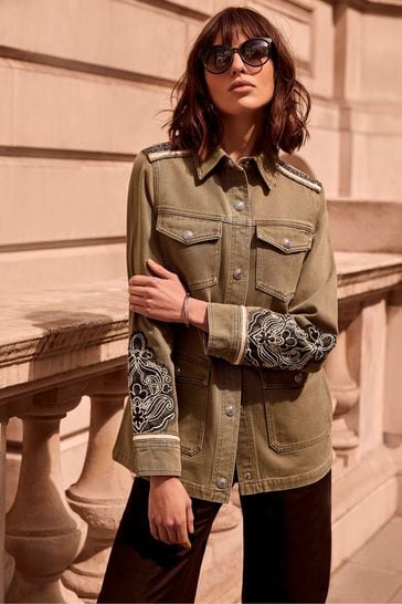 Mint velvet green jacket hot sale