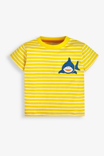 JoJo Maman Bébé Yellow Shark Pocket T-Shirt