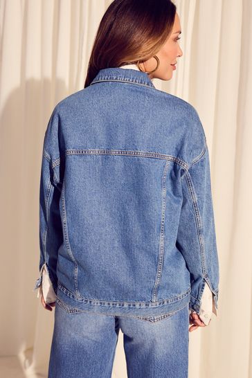 Oversized blue jacket online