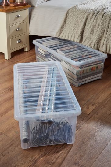 Wham Set of 2 Clear Crystal 62L Boxes