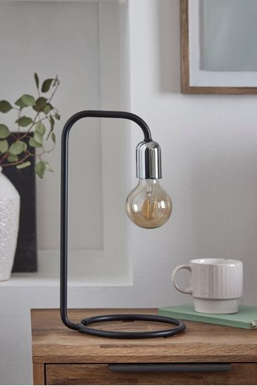 Black table sales lamp next